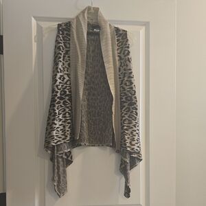 Daytrip Animal Print Open Front Poncho